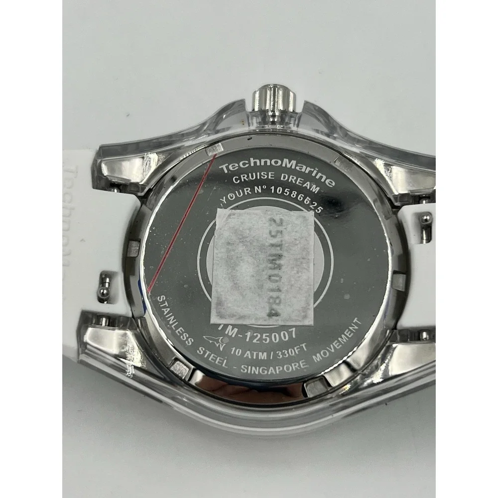 TechnoMarine Cruise Dream Unisex Watch  40mm Blue Face/White Strap - TM125007
